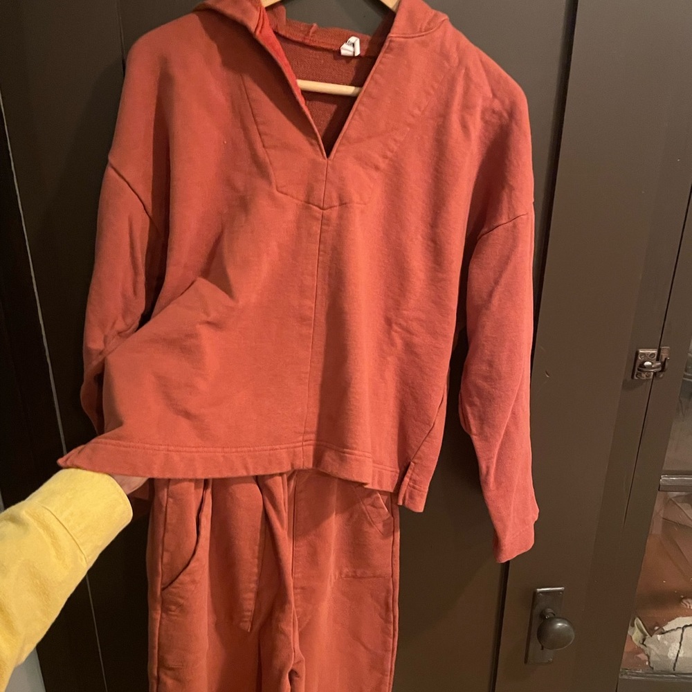 Ilana Kohn casual cotton tracksuit - Pogi pant and hoodie set in Terra color